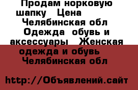 Продам норковую шапку › Цена ­ 2 000 - Челябинская обл. Одежда, обувь и аксессуары » Женская одежда и обувь   . Челябинская обл.